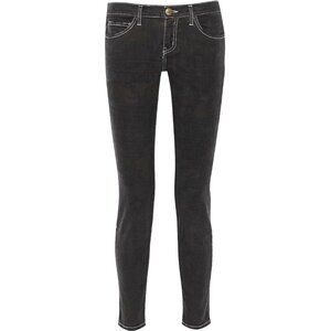 NWT Current/Elliott The Ankle Skinny in OD Overdye Black Tribal Print Jeans 26